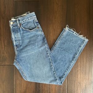 RE/DONE High Rise Stove Pipe Denim Jeans